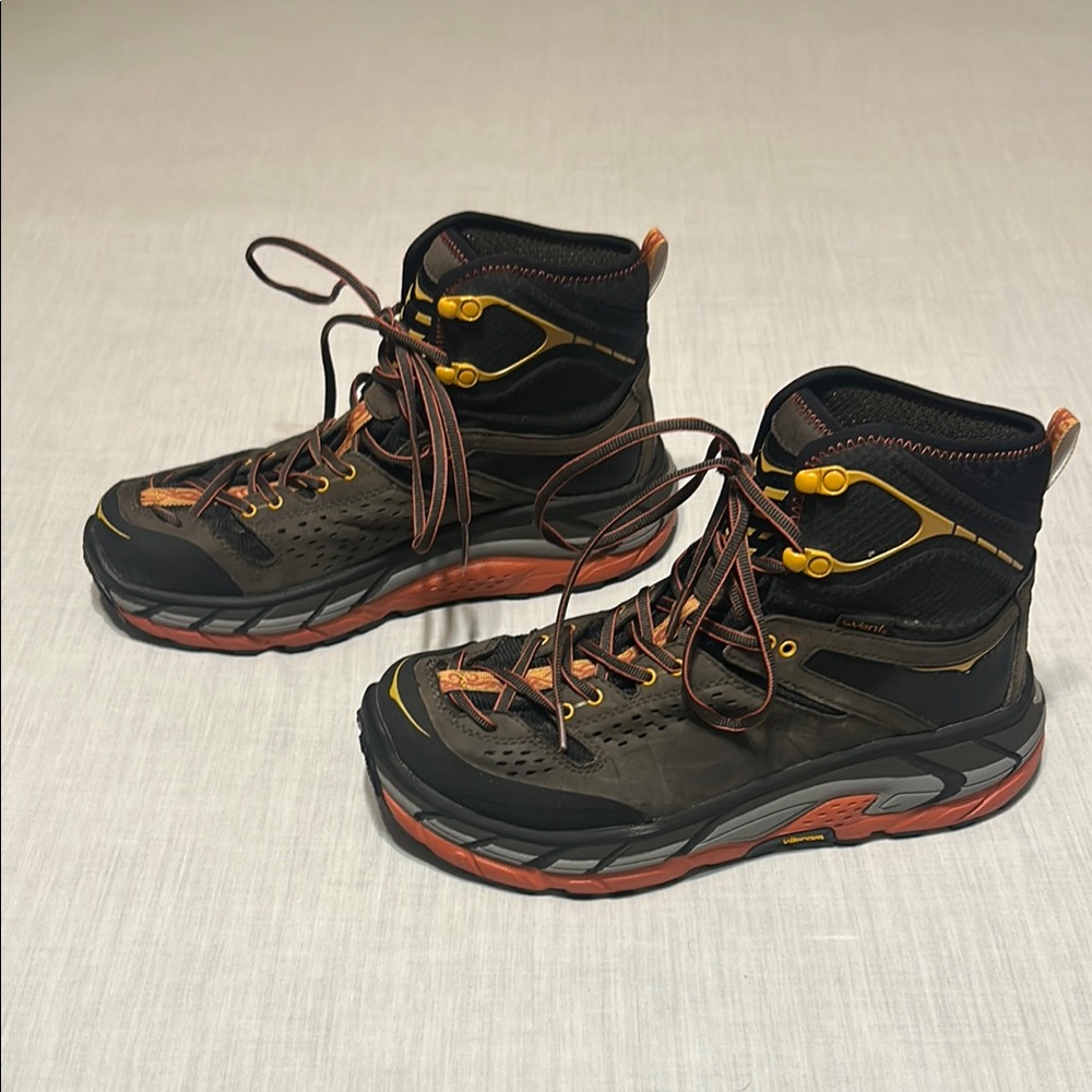 HOKA OneOne Tor Ultra Hiking Boot with Orange and Black Accents - Picture 3 of 8